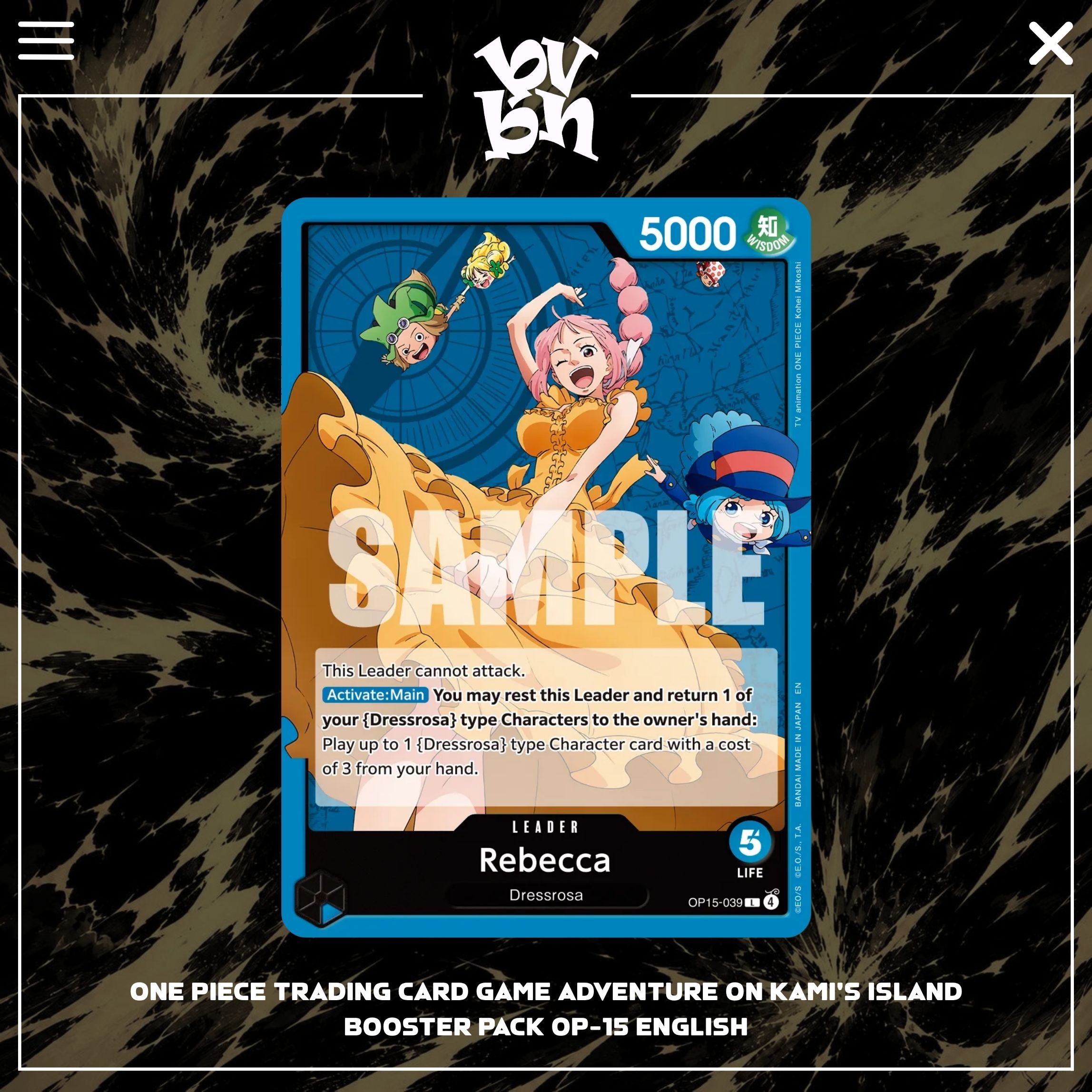 One Piece Trading Card Game Adventure on KAMI's Island Booster Pack OP-15 English