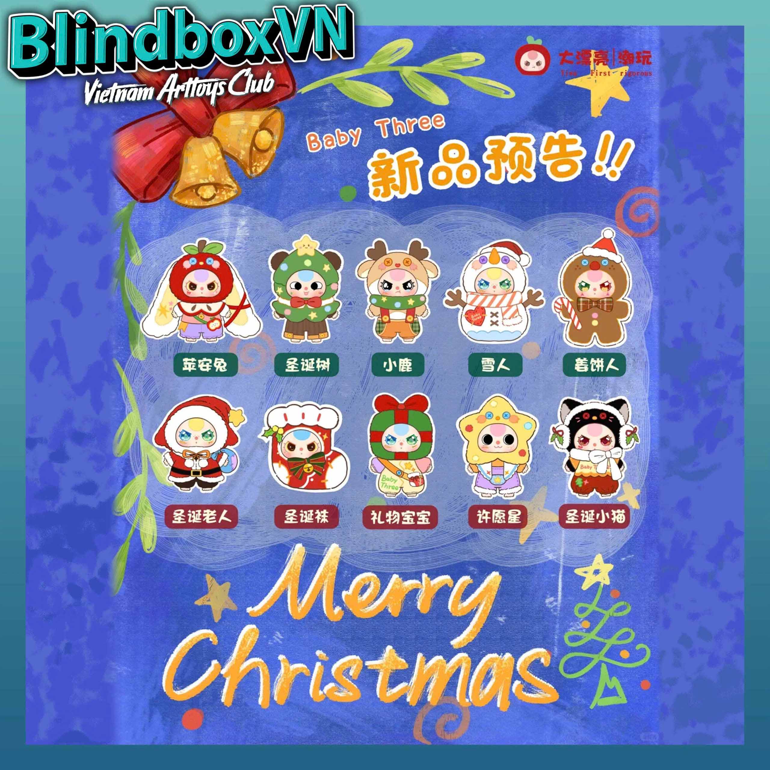 Blindbox Baby Three 100% Giáng Sinh Christmas