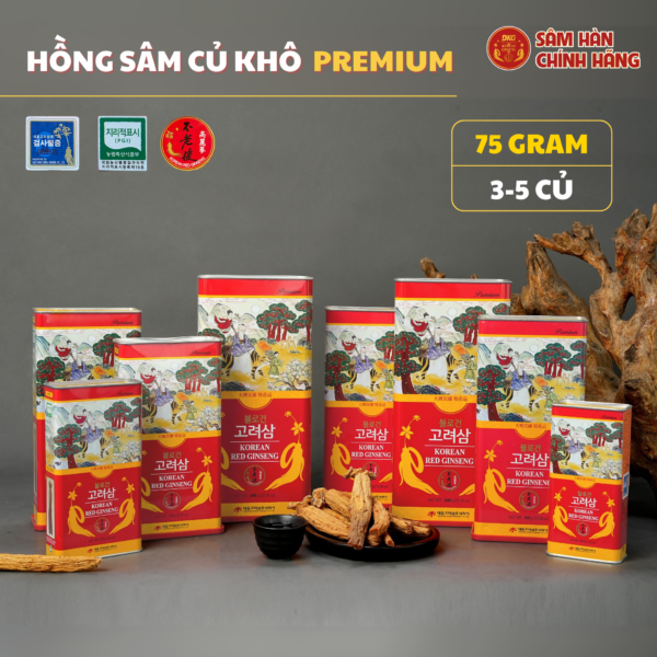 Hồng sâm củ khô HQ Premium Daedong