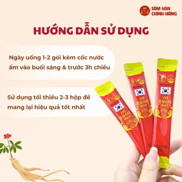 Korean Red Ginseng Stick Daily (10g*60 stick) – Daedong