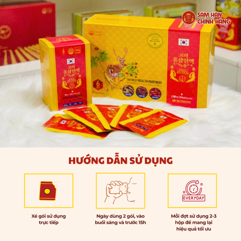 Hồng Sâm Nhung Hươu Hàn Quốc (70ml x 30 gói) – Daedong