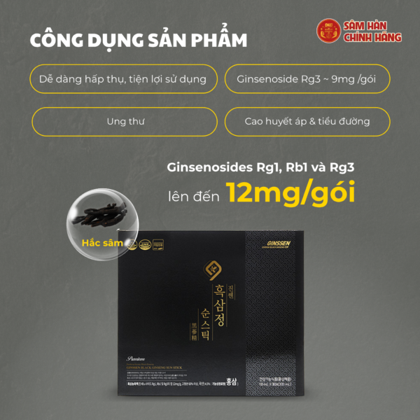 Ginssen Black Ginseng Jung Premium 7mg/g (10ml*30 stick) – Daedong