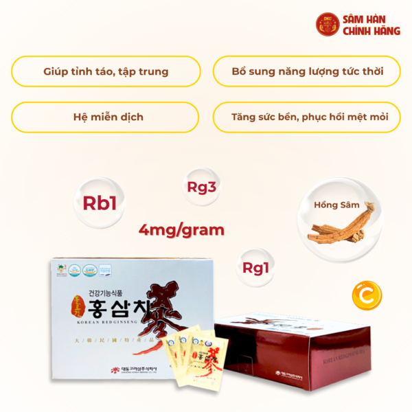 Trà hồng sâm 4mg/g (3g*50) – Daedong