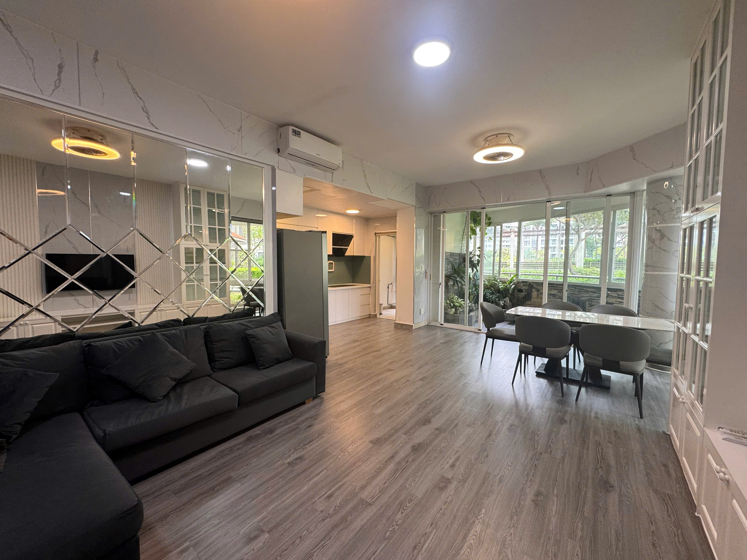 CHO THUÊ CĂN HỘ RIVERPARK RESIDENCE PHÚ MỸ HƯNG 3 PHÒNG NGỦ - ĐẦY ĐỦ NỘI THẤT - TẦNG SÂN VƯỜN