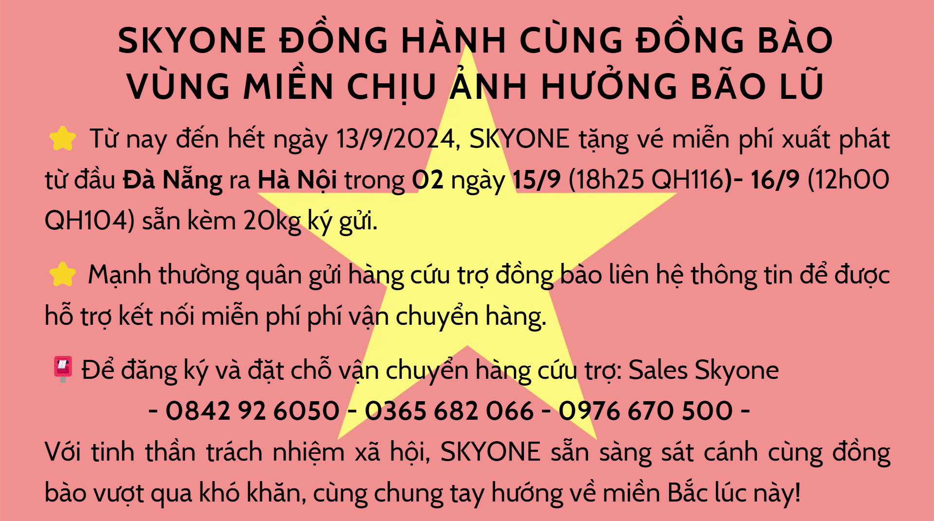 🇻🇳SKYONE ĐỒNG HÀNH CÙNG ĐỒNG BÀO VÙNG MIỀN CHỊU ẢNH HƯỞNG BÃO LŨ 💪💪