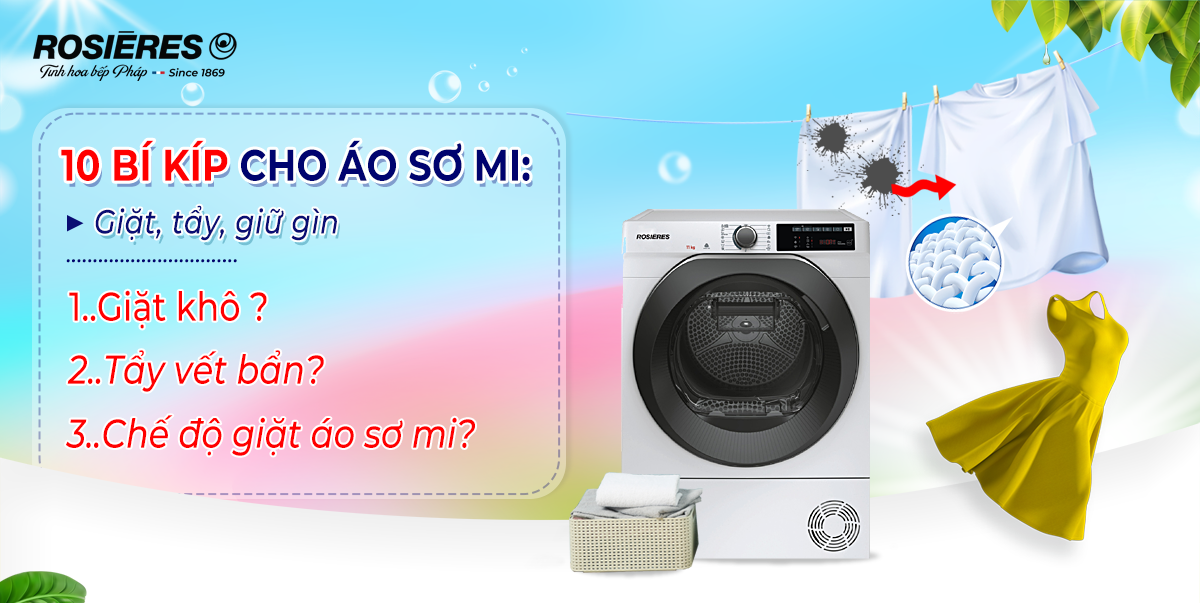 Top 10 bí kíp giặt áo sơ mi