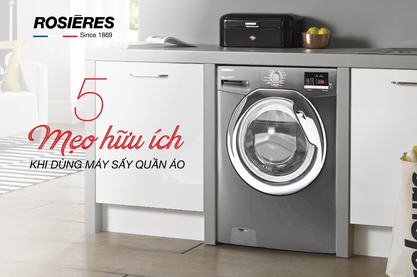 5 MẸO HỮU ÍCH KHI DÙNG MÁY SẤY QUẦN ÁO