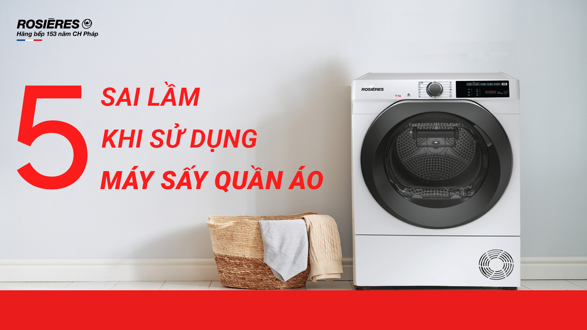 5 sai lầm khi sử dụng máy sấy quần áo cần phải tránh