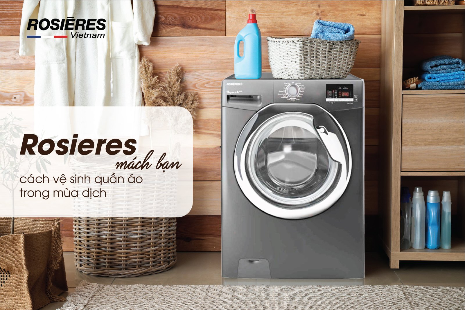 ROSIERES MÁCH BẠN CÁCH VỆ SINH QUẦN ÁO TRONG MÙA DỊCH