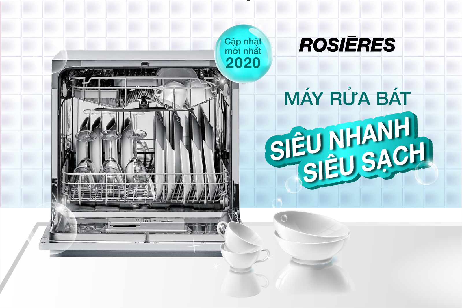 MÁY RỬA BÁT ROSIERES CHỈ 29 PHÚT DUY NHẤT TRÊN THỊ TRƯỜNG!?