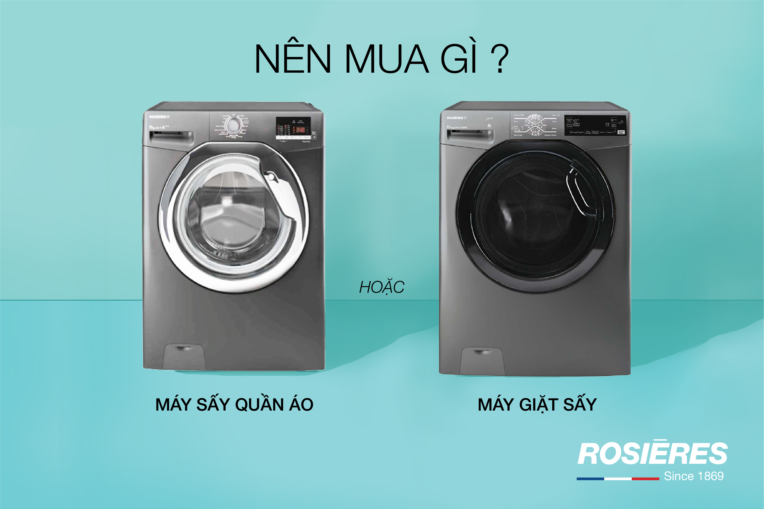NÊN MUA MÁY GIẶT SẤY KẾT HỢP HAY MÁY SẤY QUẦN ÁO RIÊNG?