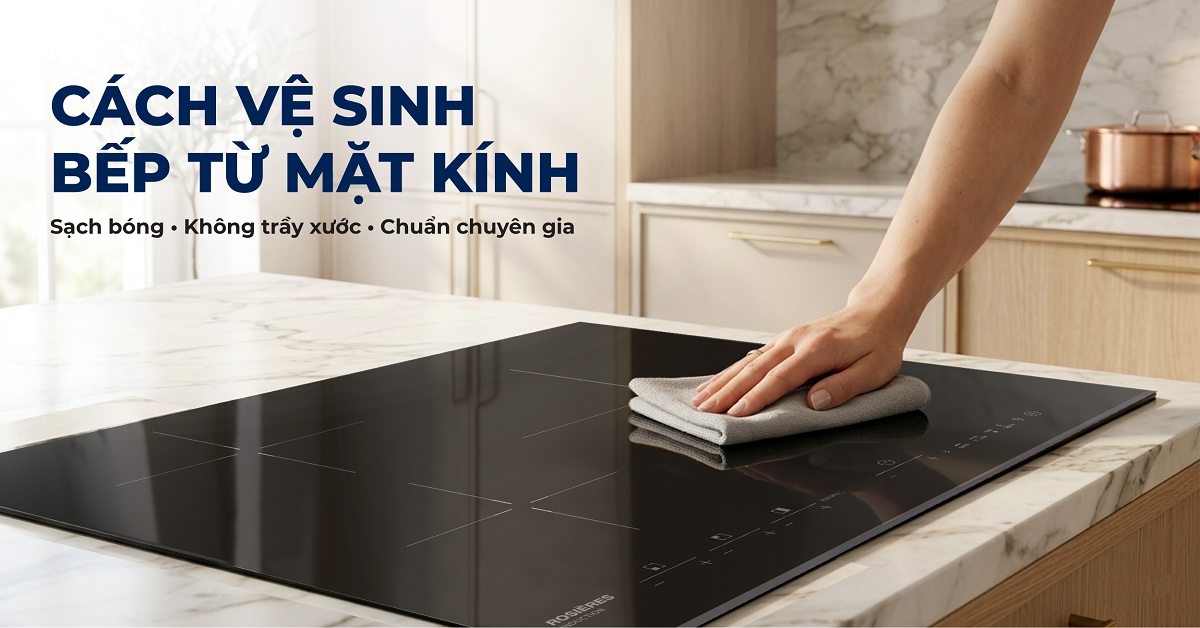 Cách Vệ Sinh Bếp Từ Mặt Kính Sạch Bóng, Không Trầy Xước Chuẩn Chuyên Gia