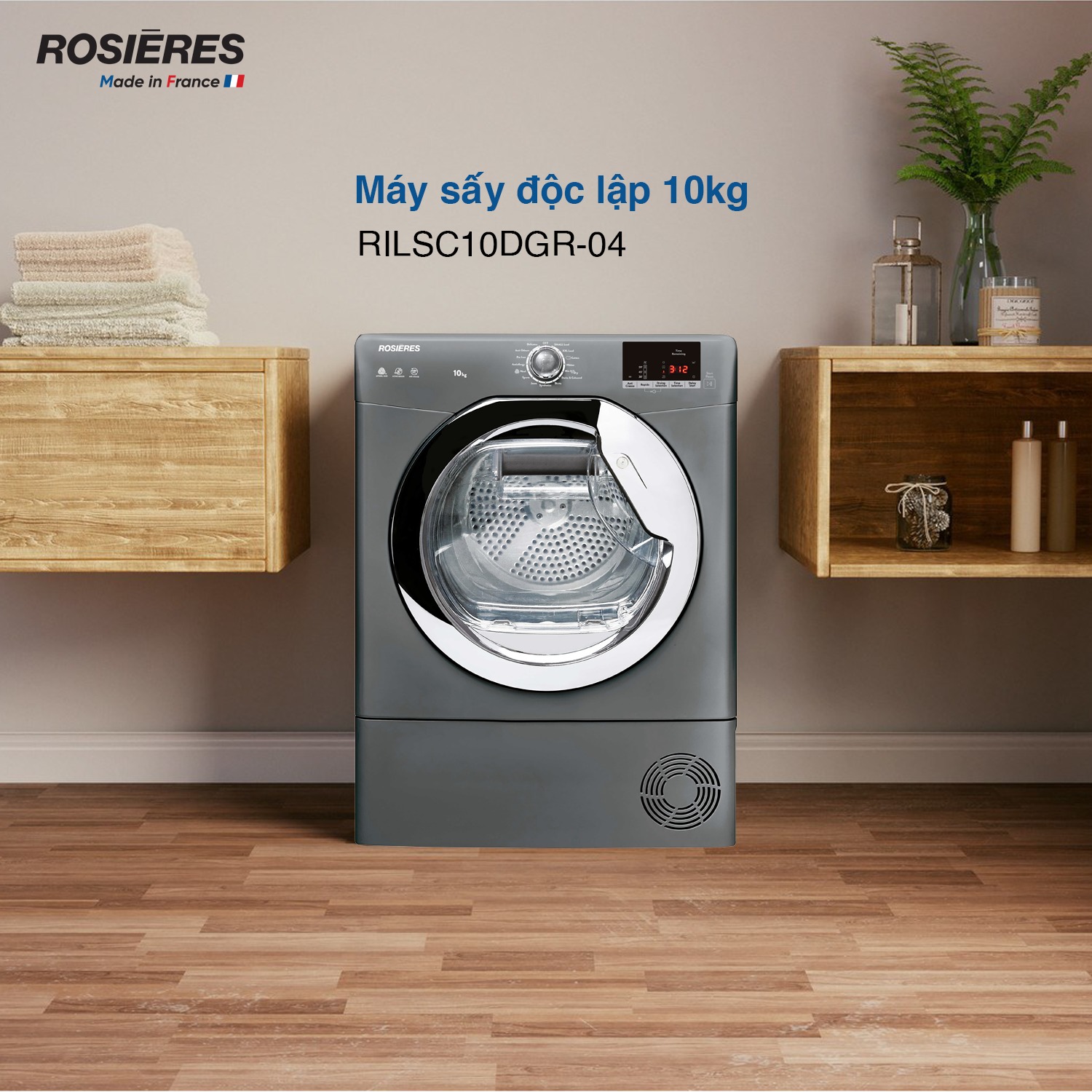 Máy sấy ngưng tụ Rosires RILSC10DGR-04 được nhiều gia đình yêu thích và lựa chọn