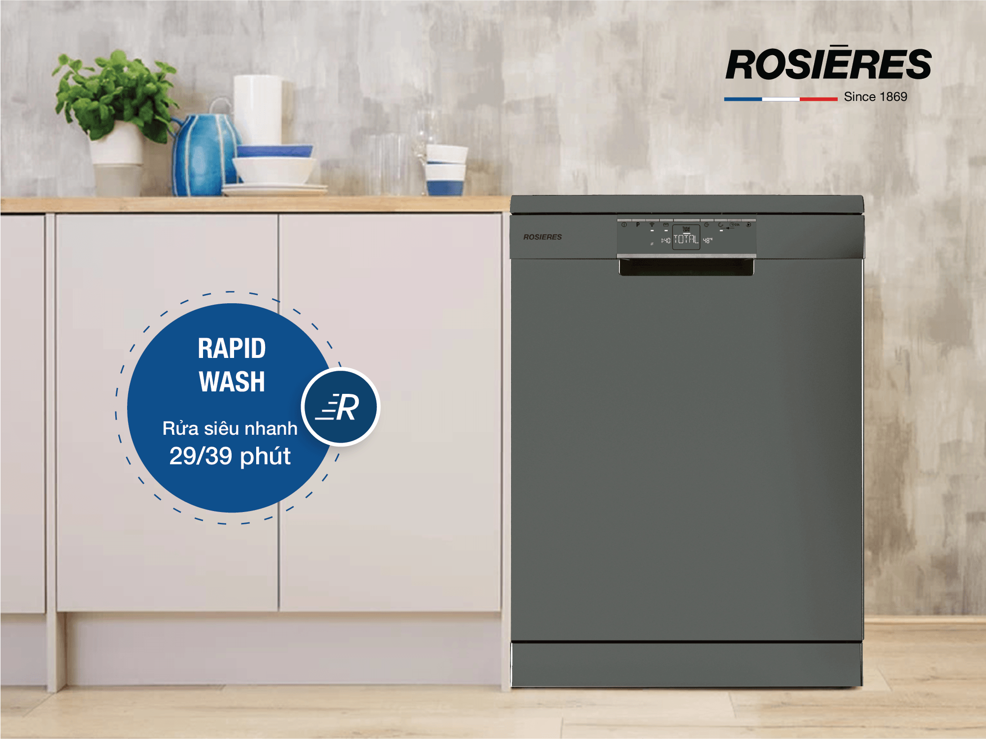 MÁY RỬA BÁT RỬA ĐƯỢC TỐI ĐA BAO NHIÊU BỘ CHÉN ĐĨA?