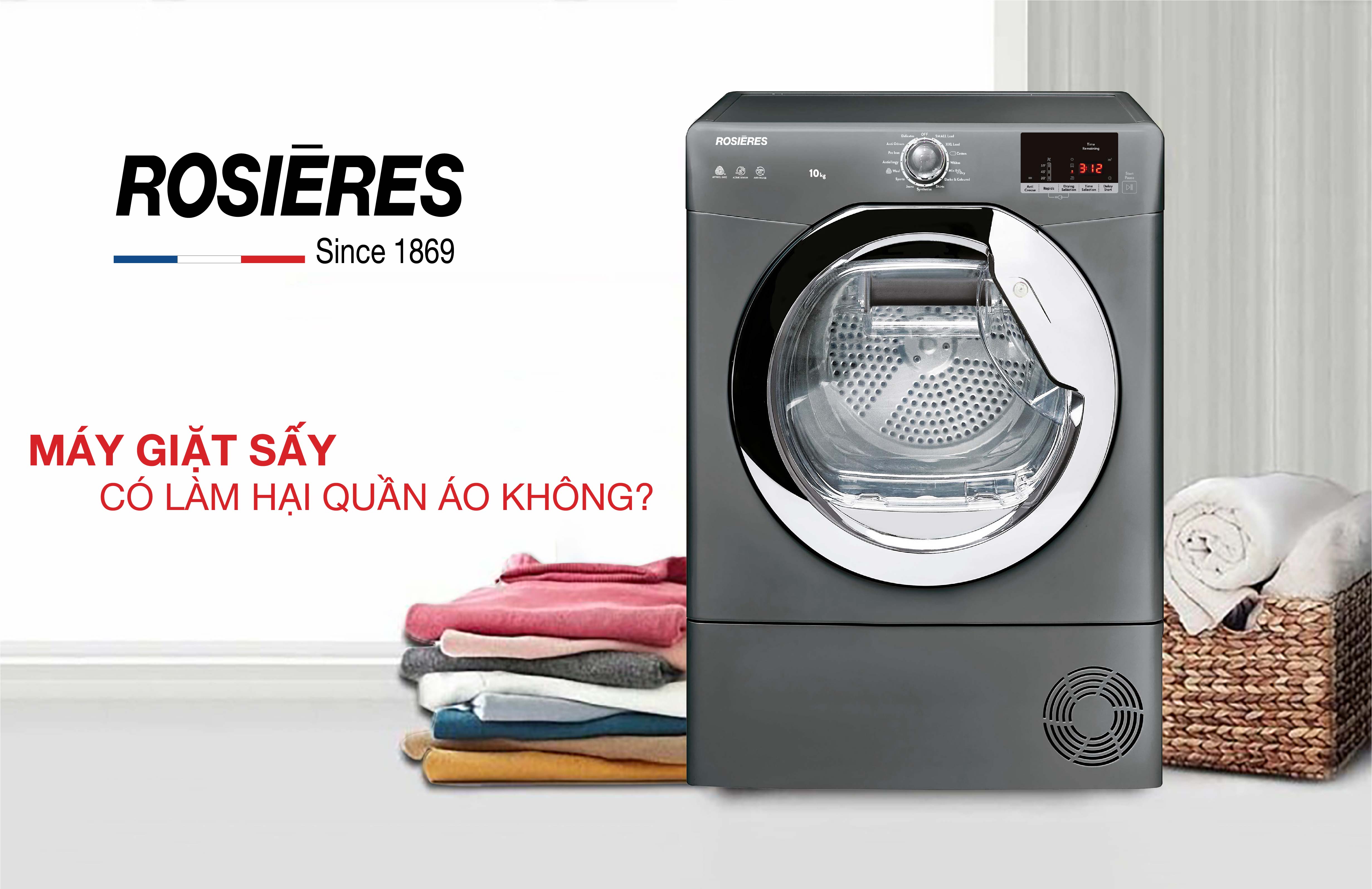 DÙNG MÁY SẤY QUẦN ÁO CÓ LÀM HẠI VẢI KHÔNG?