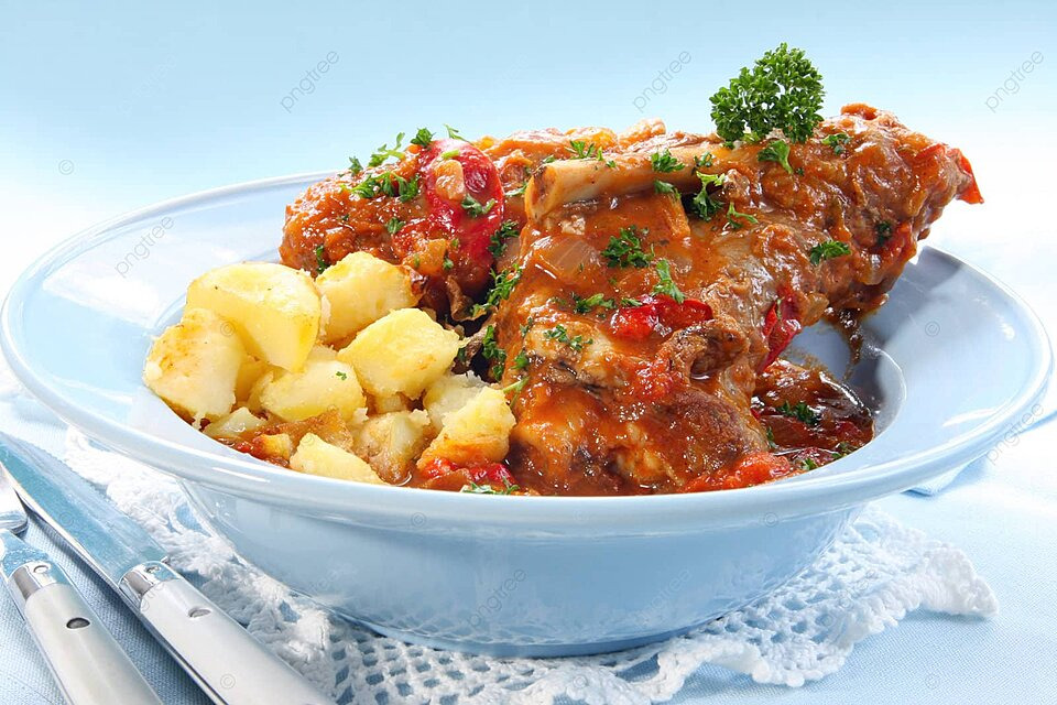 Đùi cừu với khoai tây