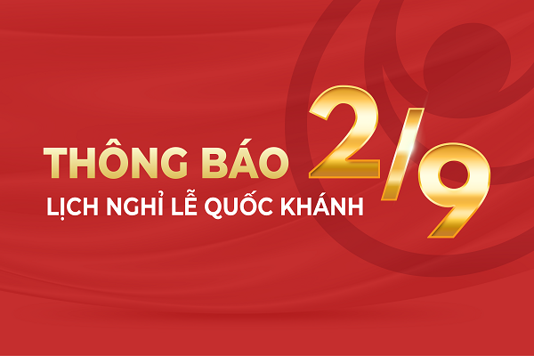Thông báo lịch nghỉ lễ Quốc khánh 2/9