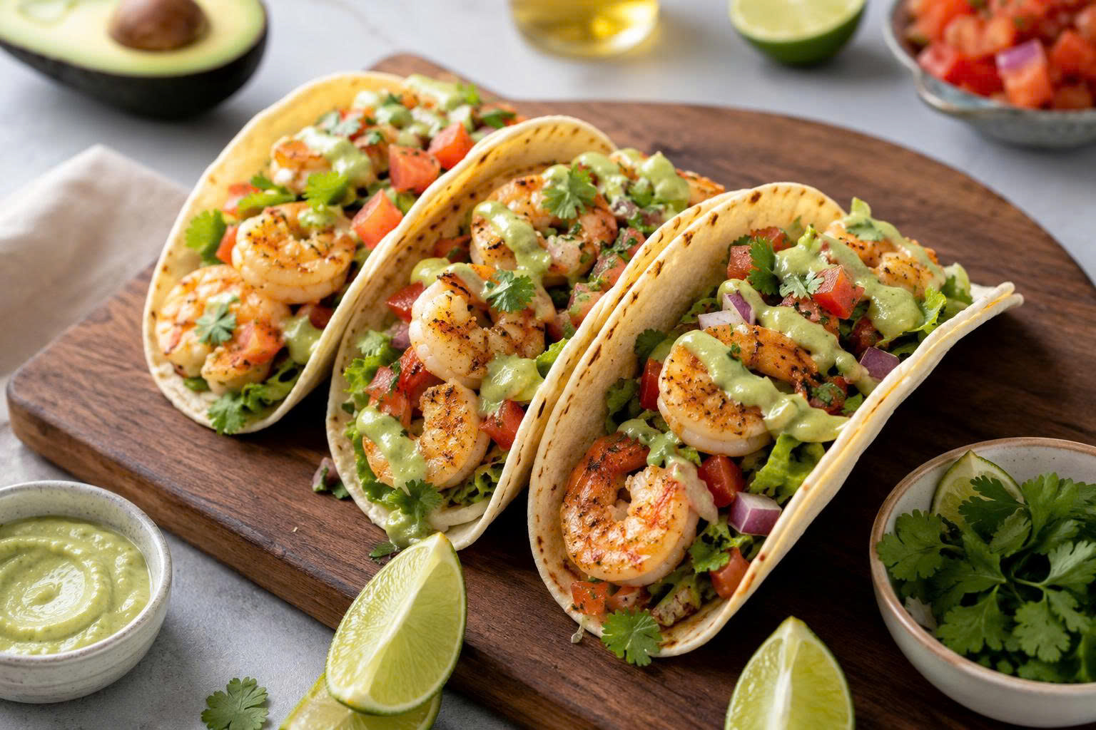 Tacos Tôm Sốt Bơ Thanh Mát Công Thức Đơn Giản Chuẩn Vị Mexico