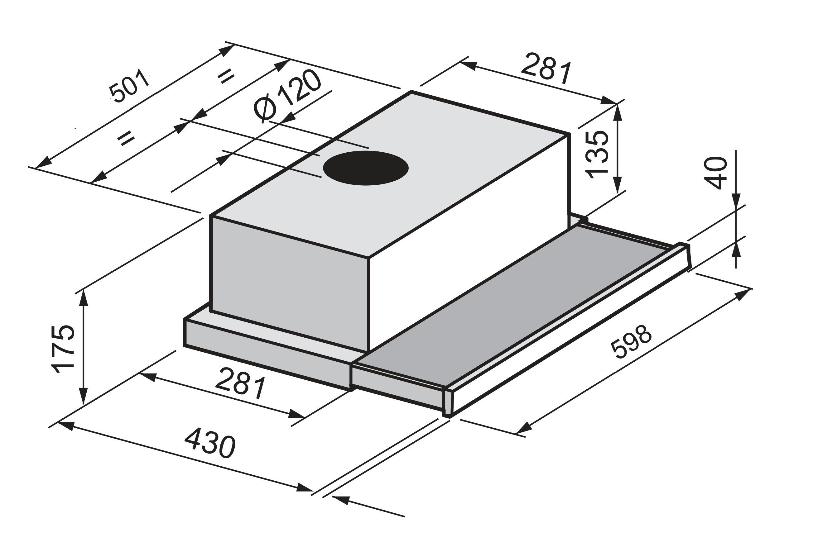 Hút mùi âm tủ RHT6300LIN-60CM