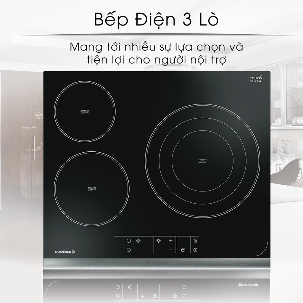 Bếp hồng ngoại 3 vùng nấu RVEF633INK