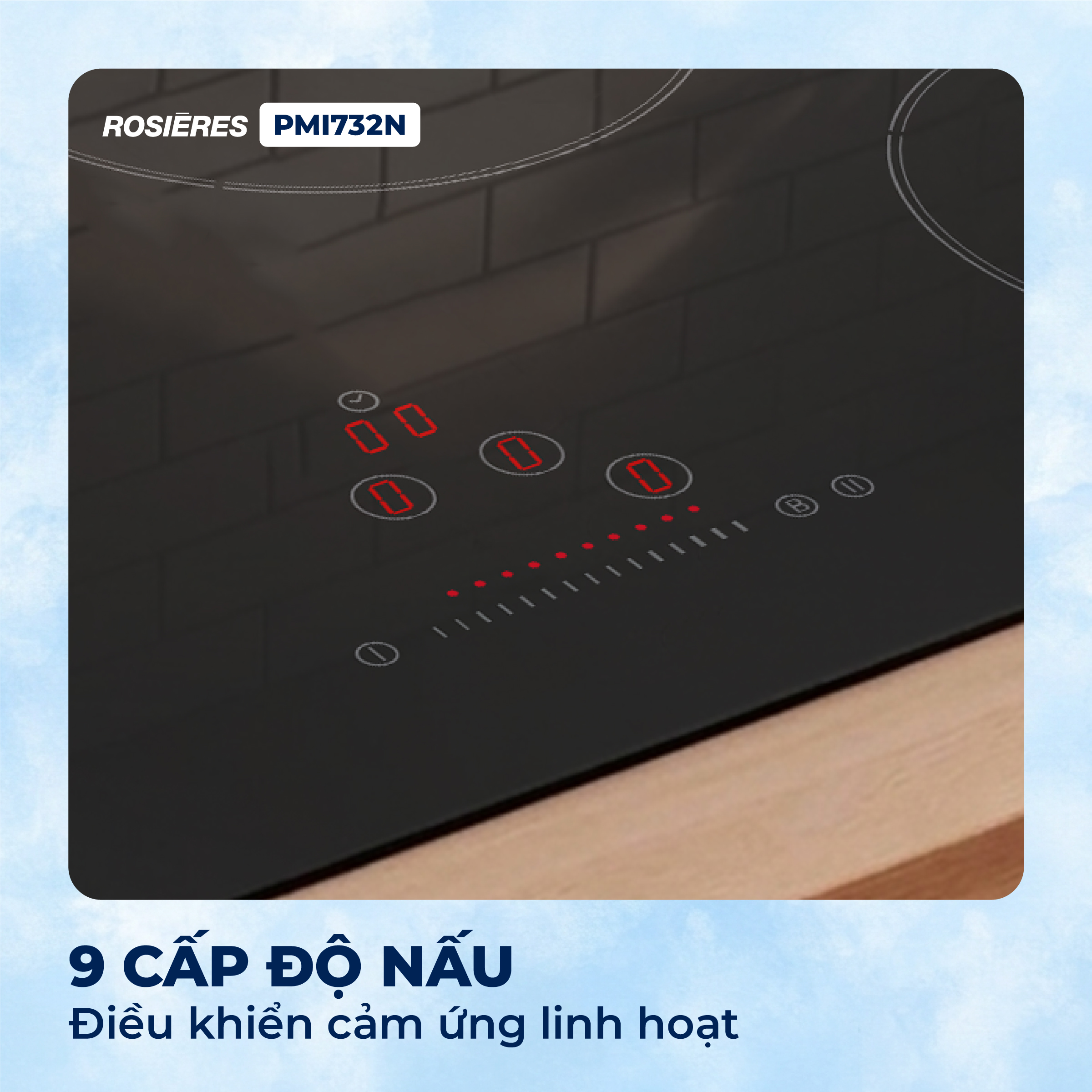 Bếp kết hợp 2 từ 1 hồng ngoại Rosières PMI732N - Nhập khẩu chính hãng