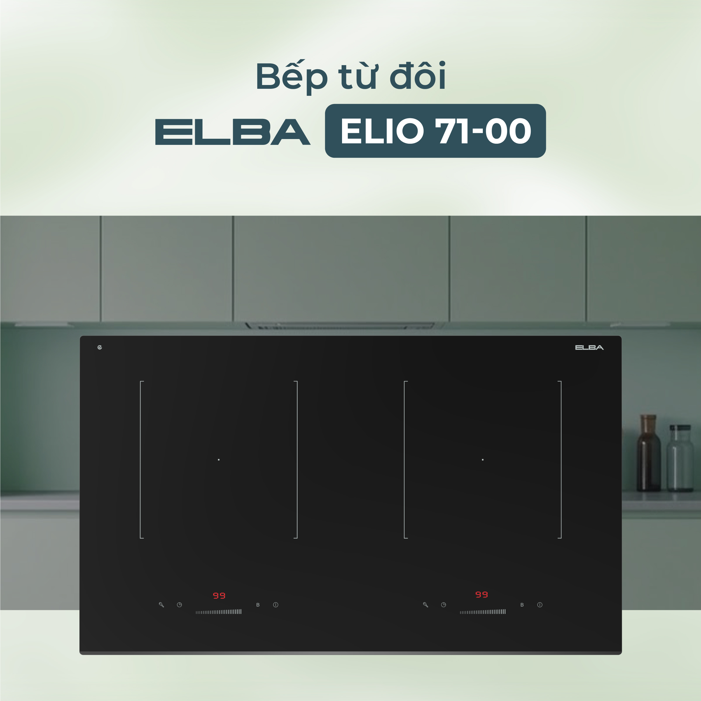 Bếp từ đôi Elba Elio 71-00 - Nhập khẩu chính hãng