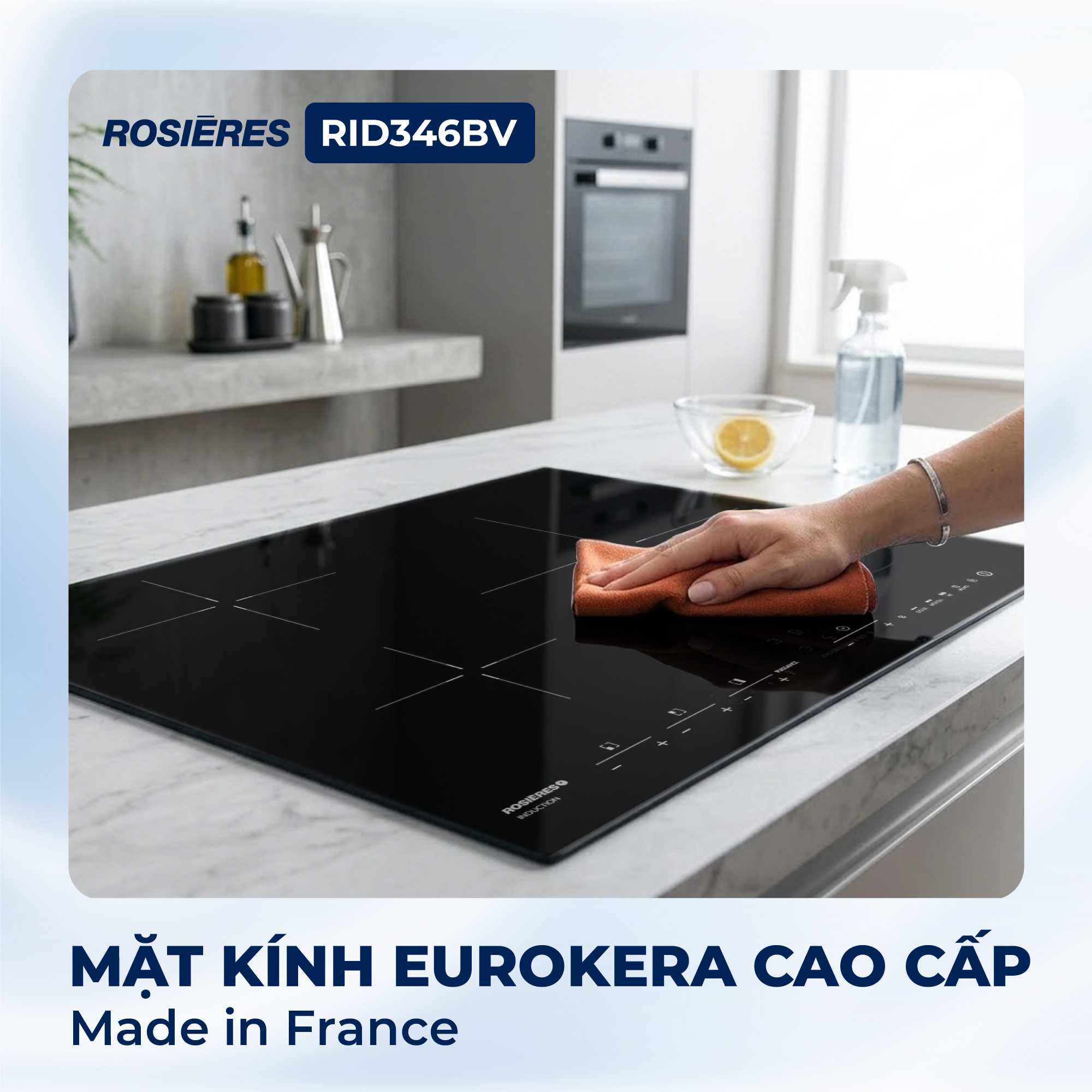 Bếp từ 3 vùng nấu Rosières RID346BV - Nhập khẩu chính hãng