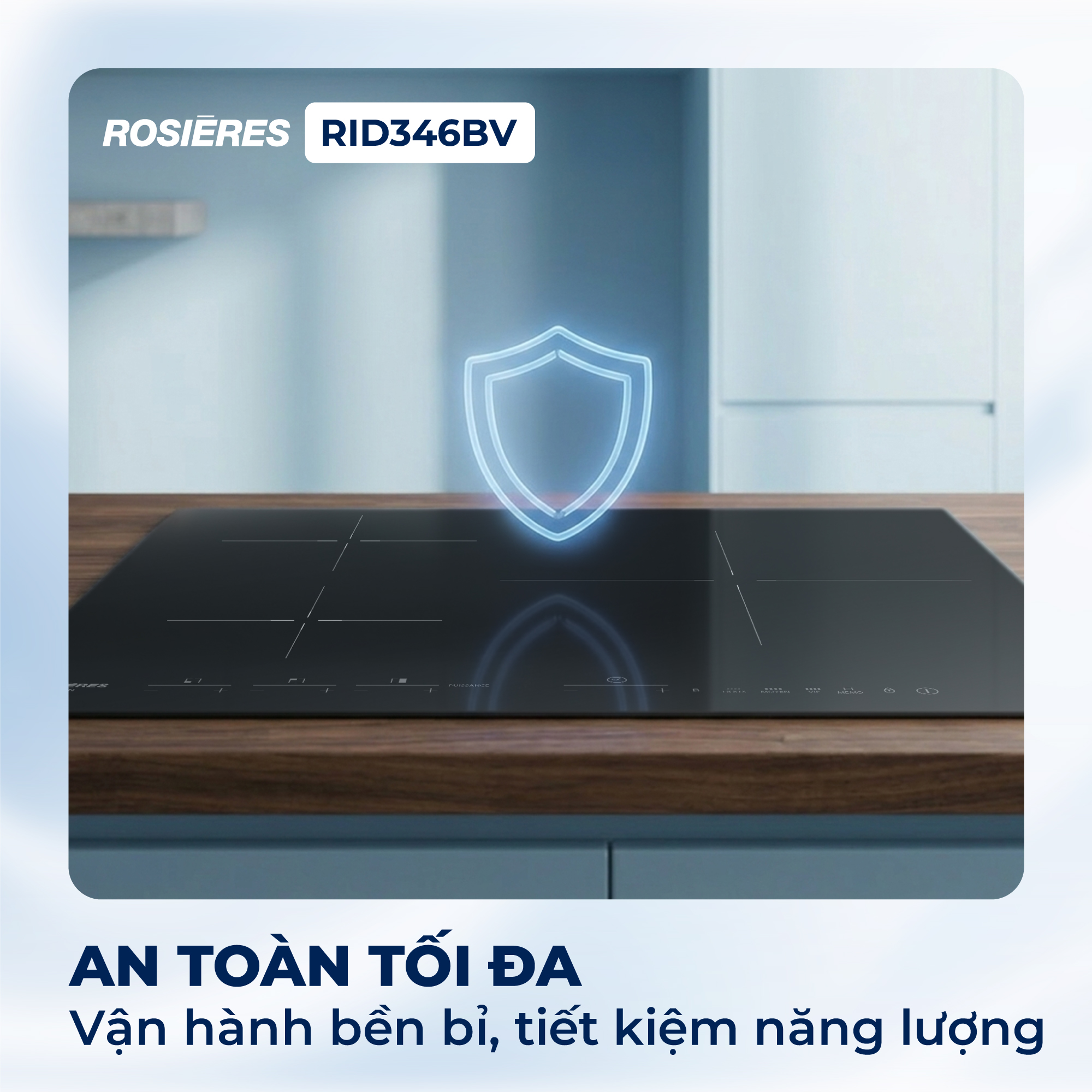 Bếp từ 3 vùng nấu Rosières RID346BV - Nhập khẩu chính hãng