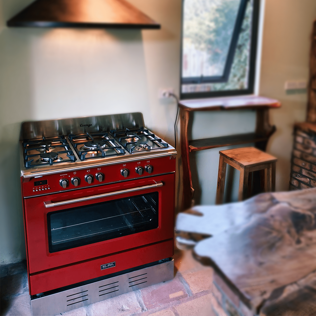 Bếp gas 5 vùng nấu  kết hợp lò nướng 90 cm Elba VR 965 M - Nhập khẩu chính hãng