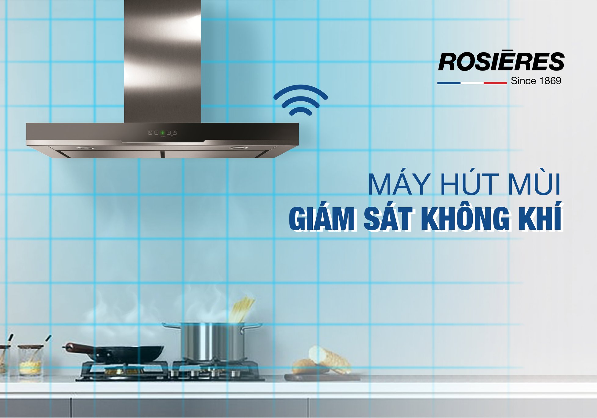 Hút Mùi Ống Khói 90cm RDVSE995PN - Nhập khẩu chính hãng