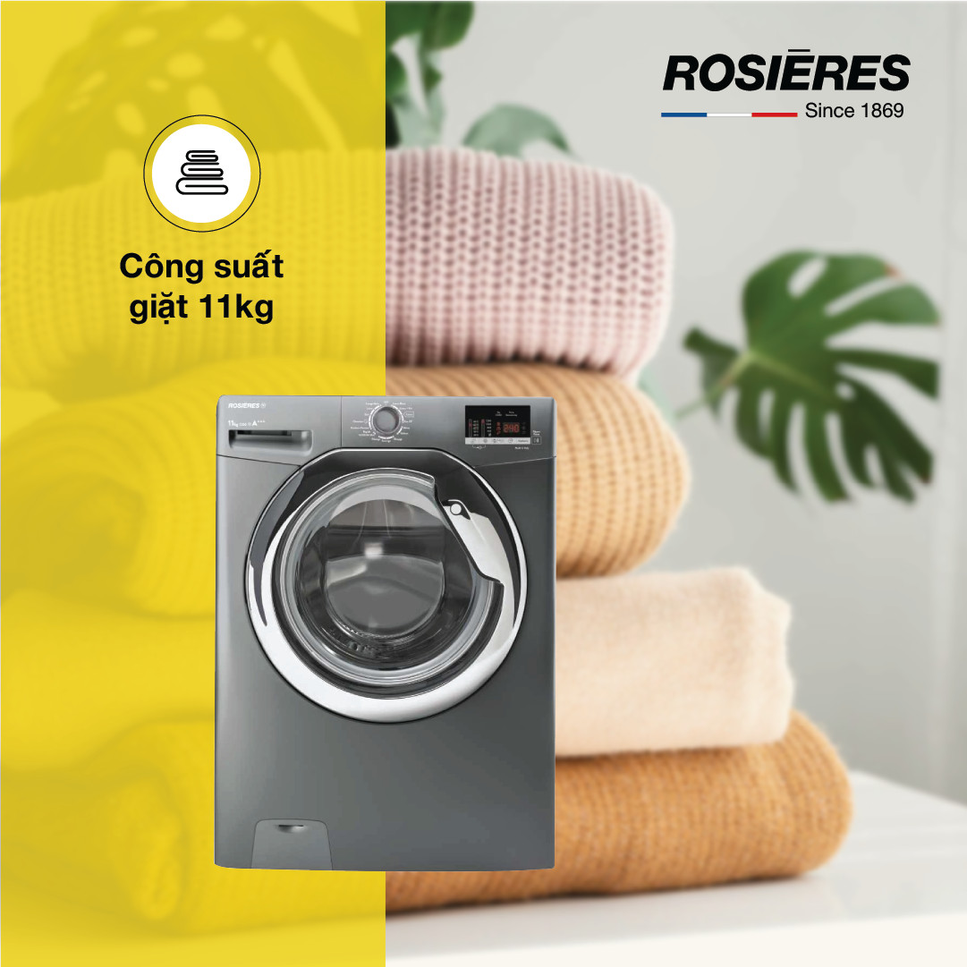 Máy giặt độc lập 11kg Rosieres - RILS121132DCR-04