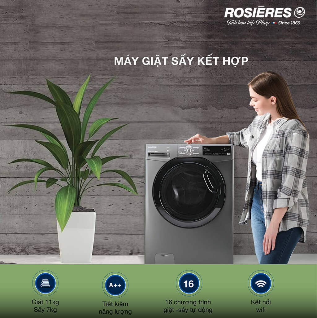 Máy giặt sấy kết hợp 11kg RILSW4117TAHBR-4