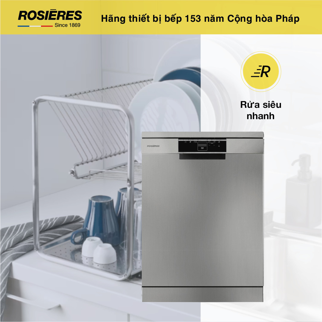 MÁY RỬA CHÉN BÁT ĐỘC LẬP ROSIERES 13 BỘ