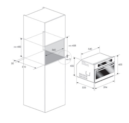 Lò nướng kết hợp hấp combi RFVS580X