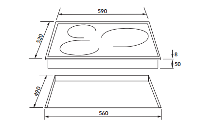 Bếp từ 3 vùng nấu RPI342MM