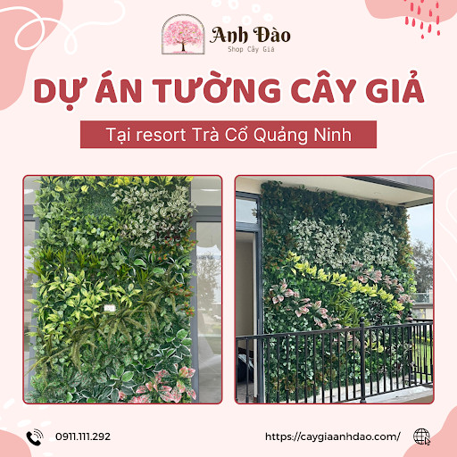Thi công tường cây giả tại khu resort Trà Cổ, Quảng Ninh