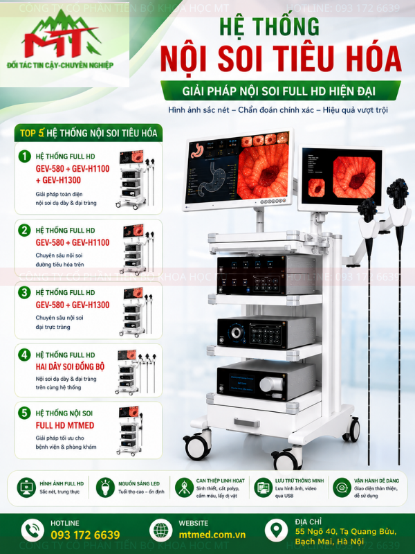 Top 5 hệ thống nội soi tiêu hóa tốt nhất cho bệnh viện và phòng khám-Chi phí đầu tư tối ưu