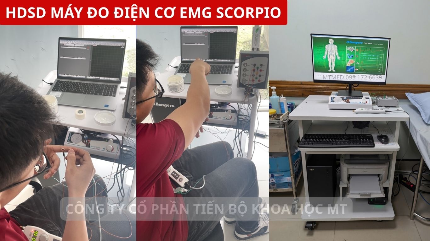 Bàn giao hướng dẫn sử dụng máy đo điện cơ đồ EMG Scorpio – Quy trình chuẩn, vận hành hiệu quả