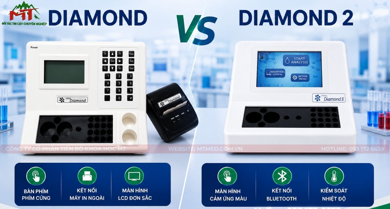 So sánh máy xét nghiệm đông máu Diamond với Diamond 2