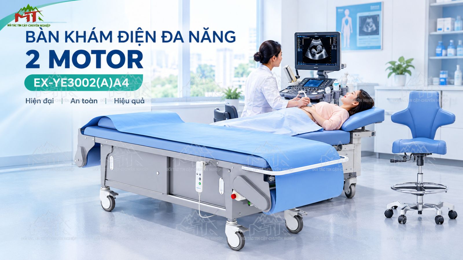 bàn khám, bàn siêu âm điều khiển điện