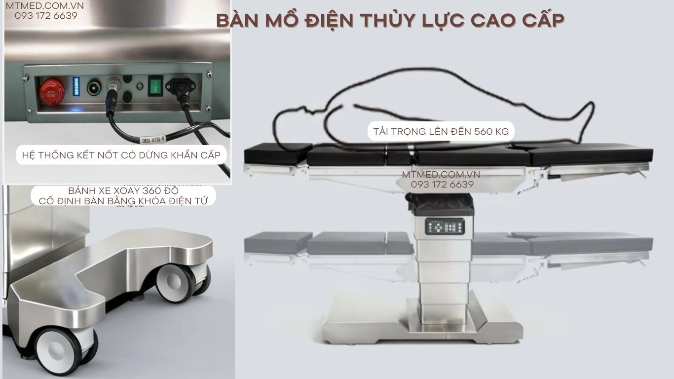 bàn mổ điều khiển điện
