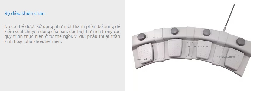 bộ điều khiển chân bàn mổ tổng quát cao cấp optima