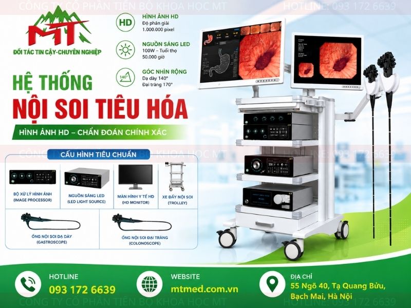 cấu hình hệ thống nội soi tiêu hóa