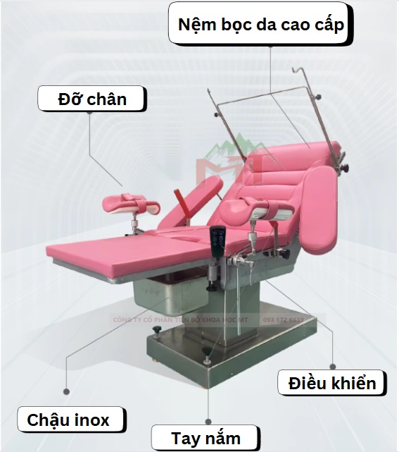 cấu tạo bàn khám sản dst 3004