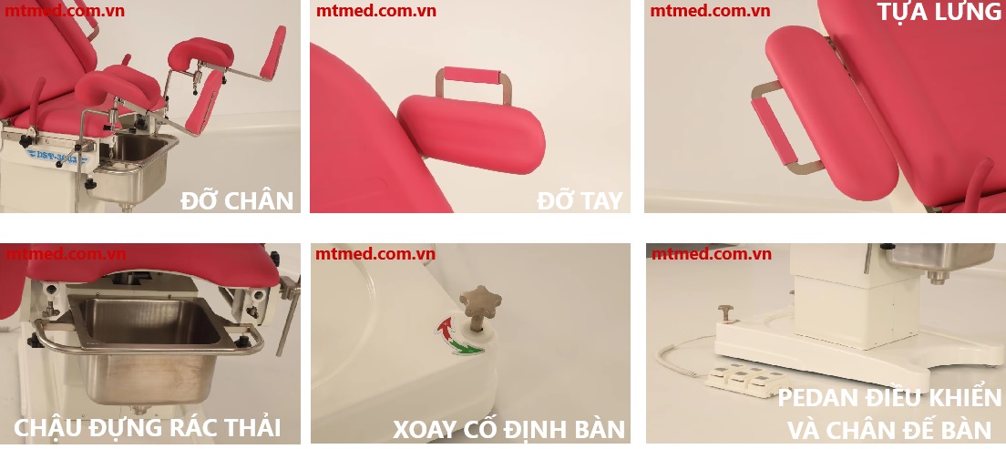 cấu tạo của bàn khám sản phụ khoa