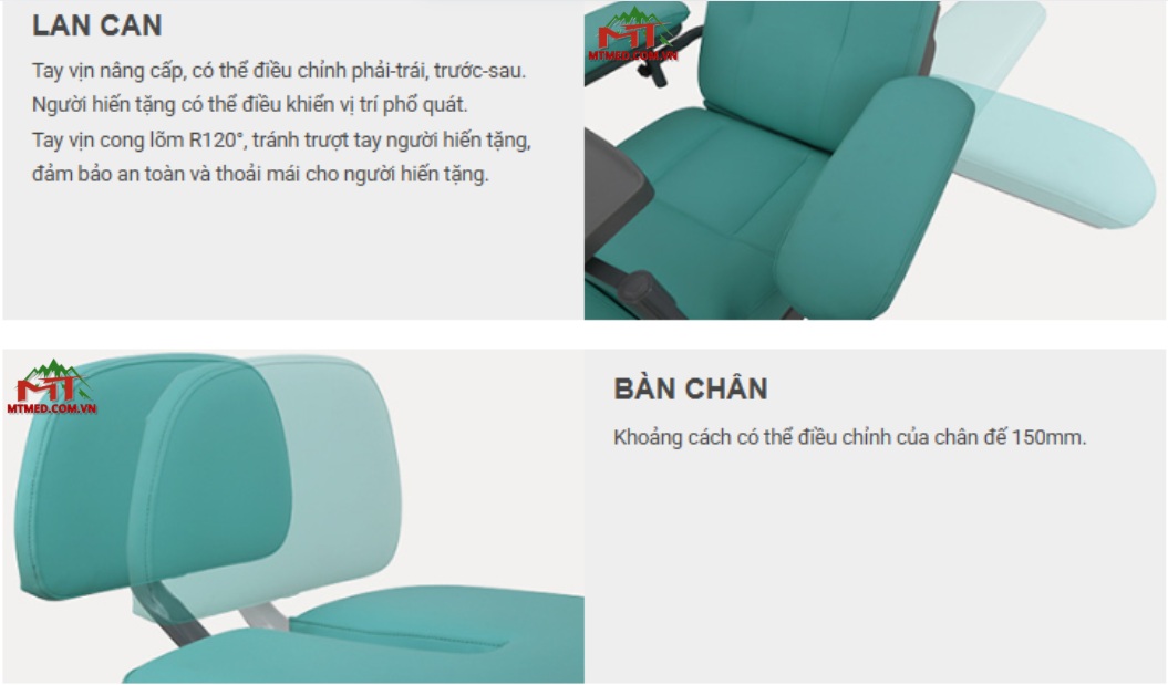 cấu tạo ghế lấy máu ske-134