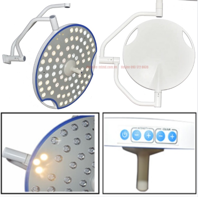 chóa đèn mổ treo trần 2 nhánh V LED 500/500