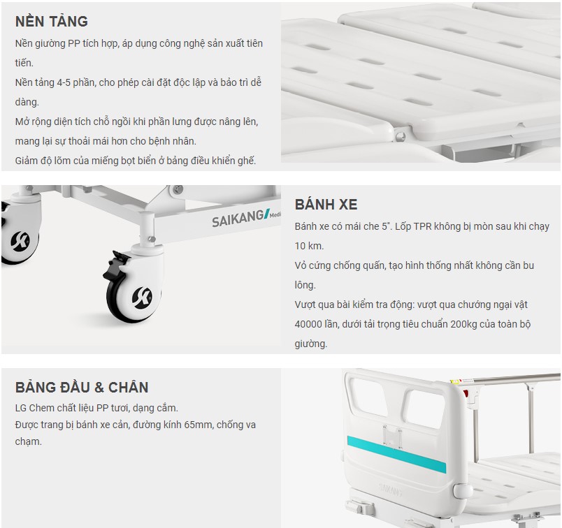 giường bệnh nhân cơ saikang