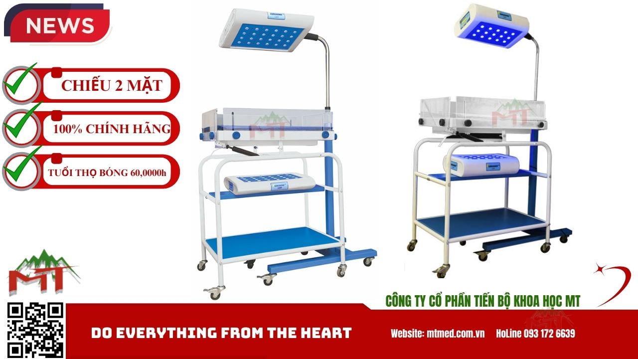 đèn chiếu vàng da 2 mặt ss technomed