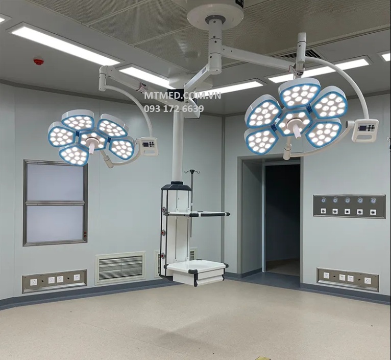 Đèn mổ treo trần 2 nhánh CHG LED 700/700 trung quốc